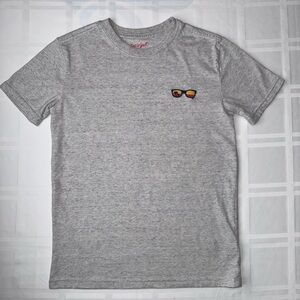 Cat & Jack Heather Gray T-Shirt with Sunglasses Patch